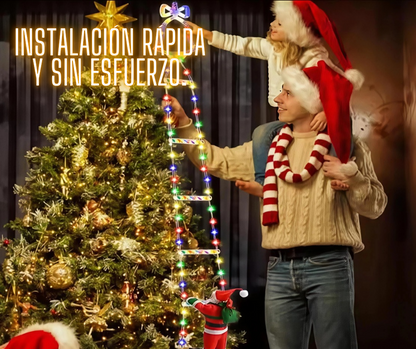 Santa Escalador Luminoso: La Decoración Navideña que Enciende la Magia en Tu Hogar.
