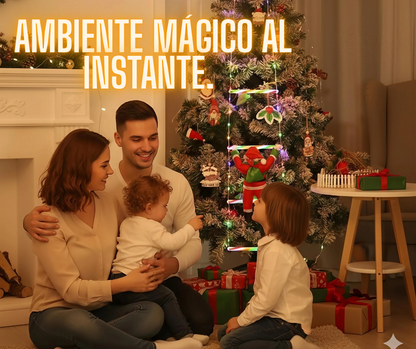 Santa Escalador Luminoso: La Decoración Navideña que Enciende la Magia en Tu Hogar.